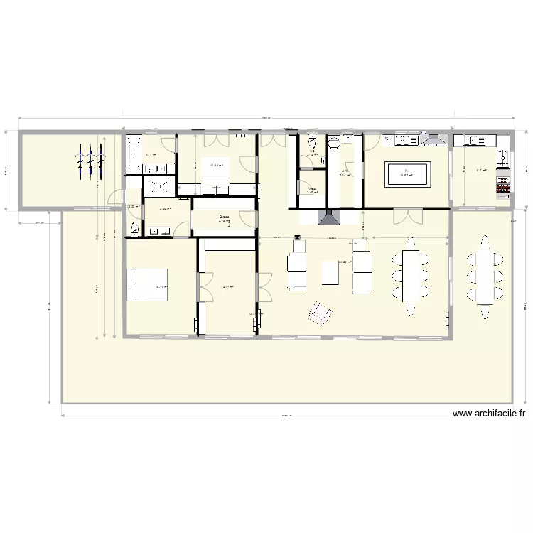 la case bambou. Plan de la case bambou. Plan de