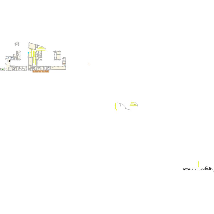 Travaux 2022. Plan de 70 pièces et 1031 m2