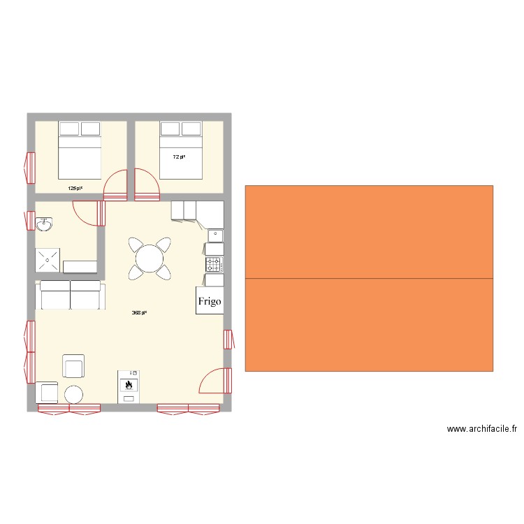 Chalet Tuque. Plan de 0 pièce et 0 m2