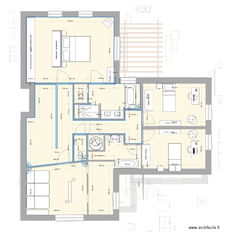 chambre . Plan de 0 pièce et 0 m2
