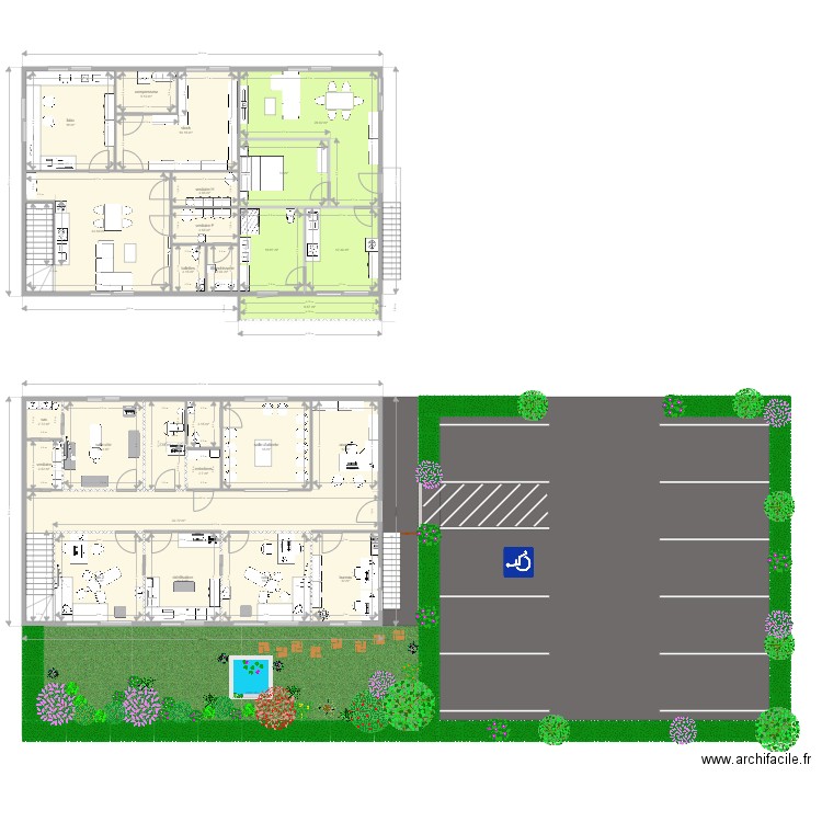 cab. Plan de 0 pièce et 0 m2