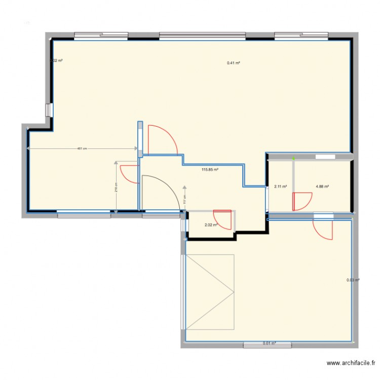 maison placo plan final . Plan de 0 pièce et 0 m2