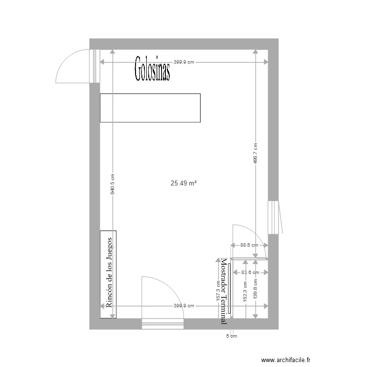 55275_Modificación_Actual. Plan de 1 pièce et 25 m2
