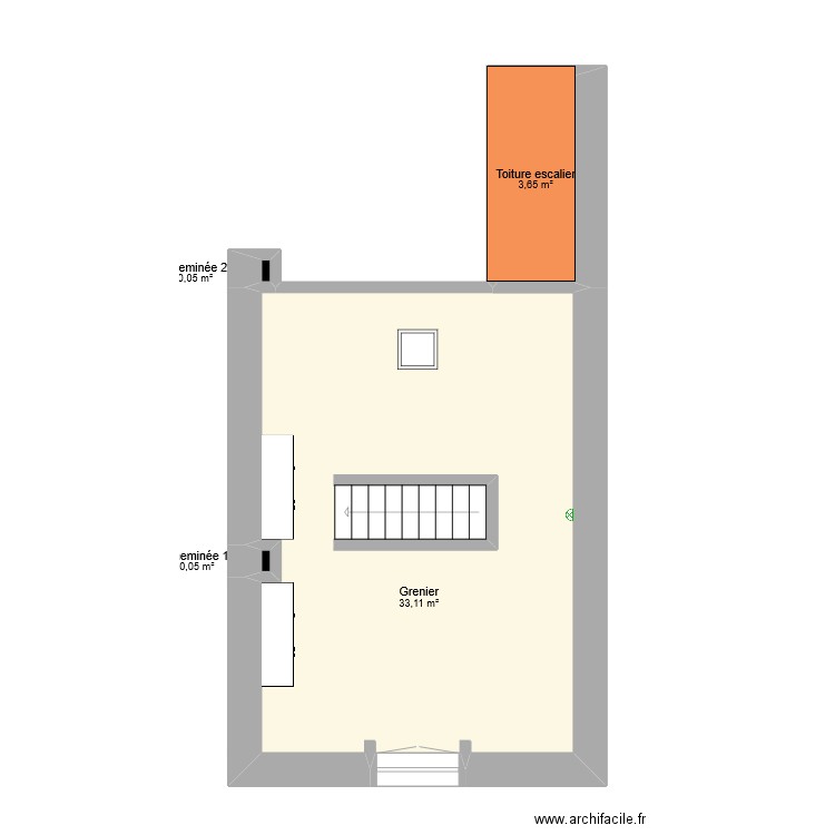 R. des Moulins (grenier). Plan de 0 pièce et 0 m2