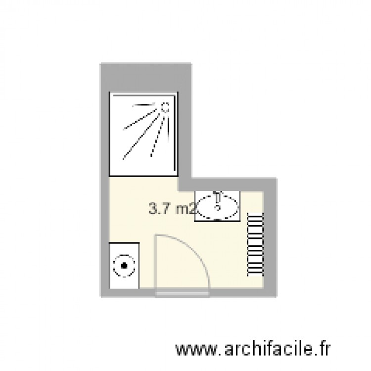 sdb BURELIER projet. Plan de 0 pièce et 0 m2