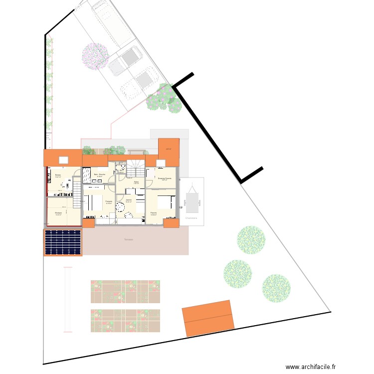 Maison Houppeville Etude 4. Plan de 0 pièce et 0 m2