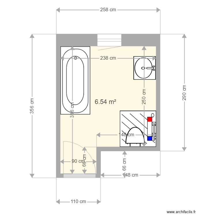 CLAUDE Daniel Mably sdb apres. Plan de 0 pièce et 0 m2