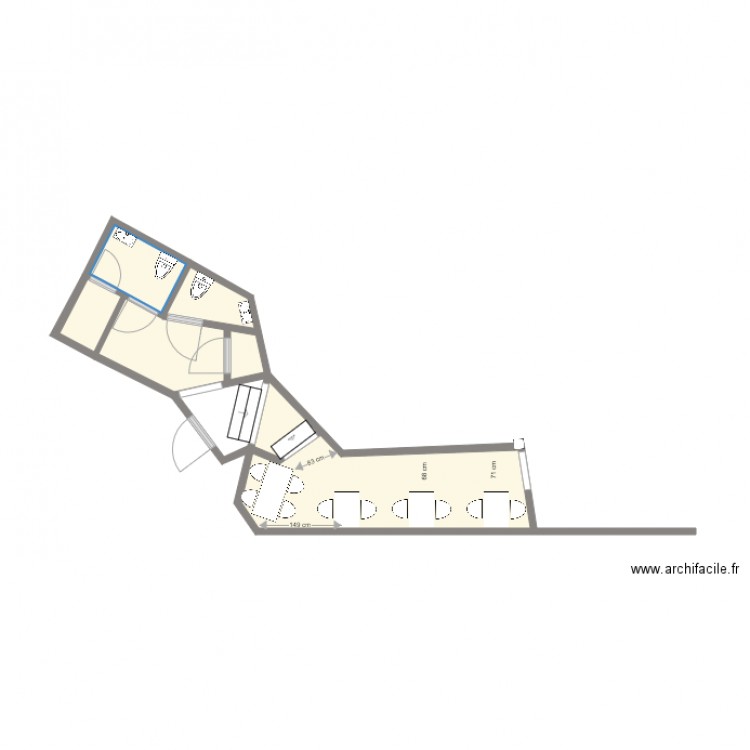 Plan Univers Café Sanitaire. Plan de 0 pièce et 0 m2