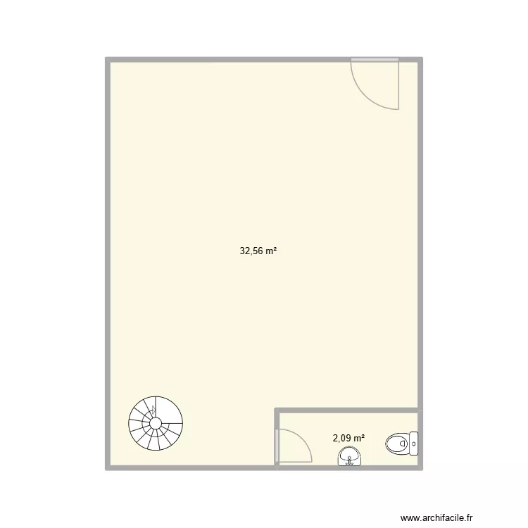 walid. Plan de 2  et 35 m²