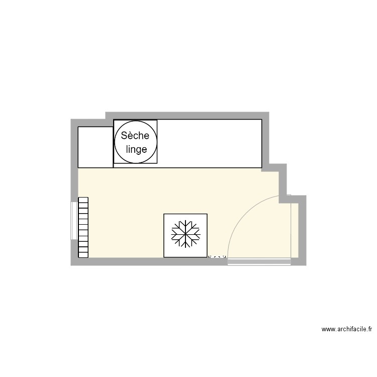 buanderie. Plan de 0 pièce et 0 m2