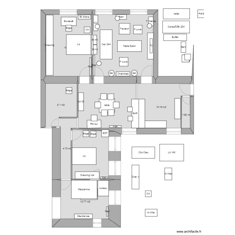 Notre appart 6 125. Plan de Notre appart 6 125. Plan de