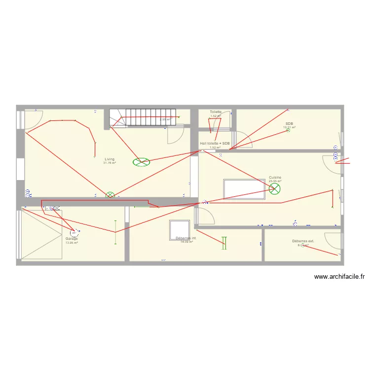 Bas maison milieu prise. Plan de Bas maison milieu prise. Plan de