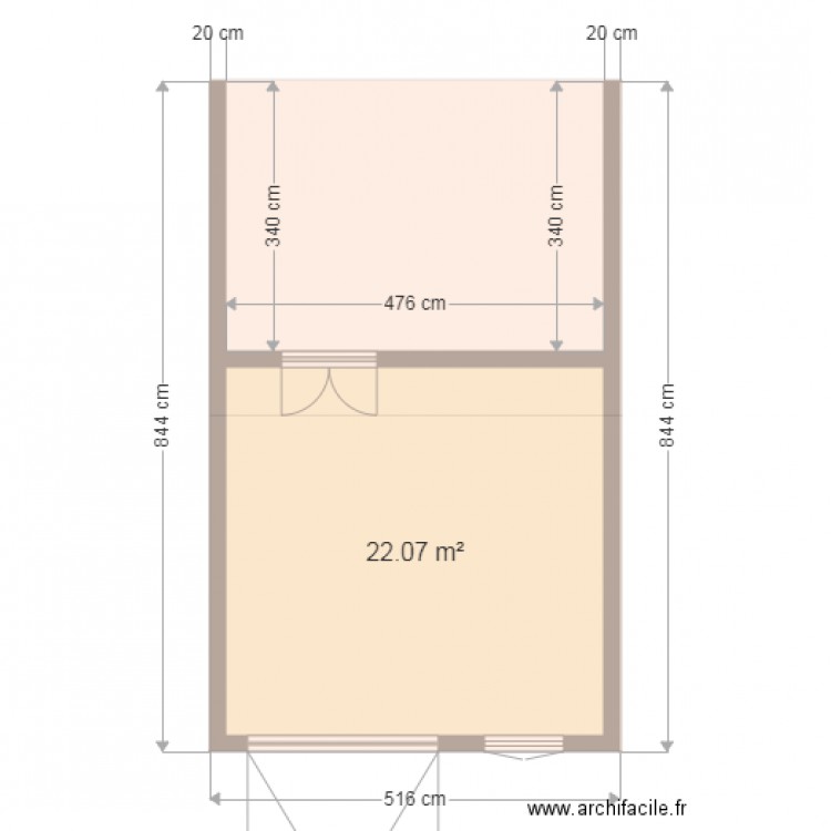 garage. Plan de 0 pièce et 0 m2