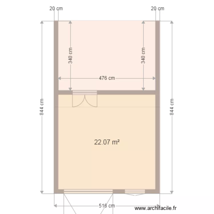 garage. Plan de 