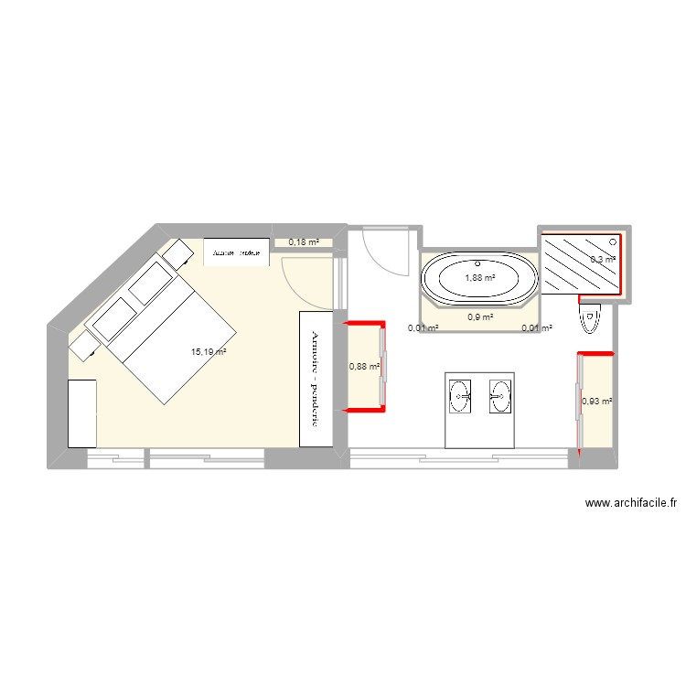 Chagneau 1. Plan de 9 pièces et 20 m2