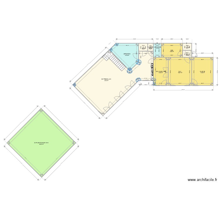 DERNIER PLAN APPROUVE POUPOUNE. Plan de 12 pièces et 161 m2