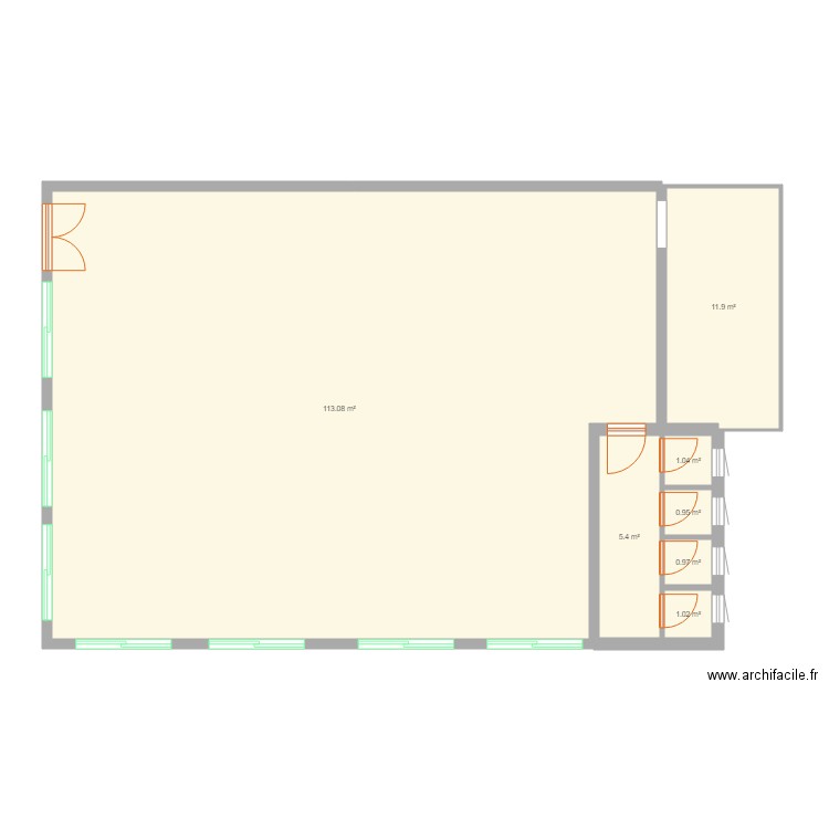 kadede grande salle. Plan de 0 pièce et 0 m2