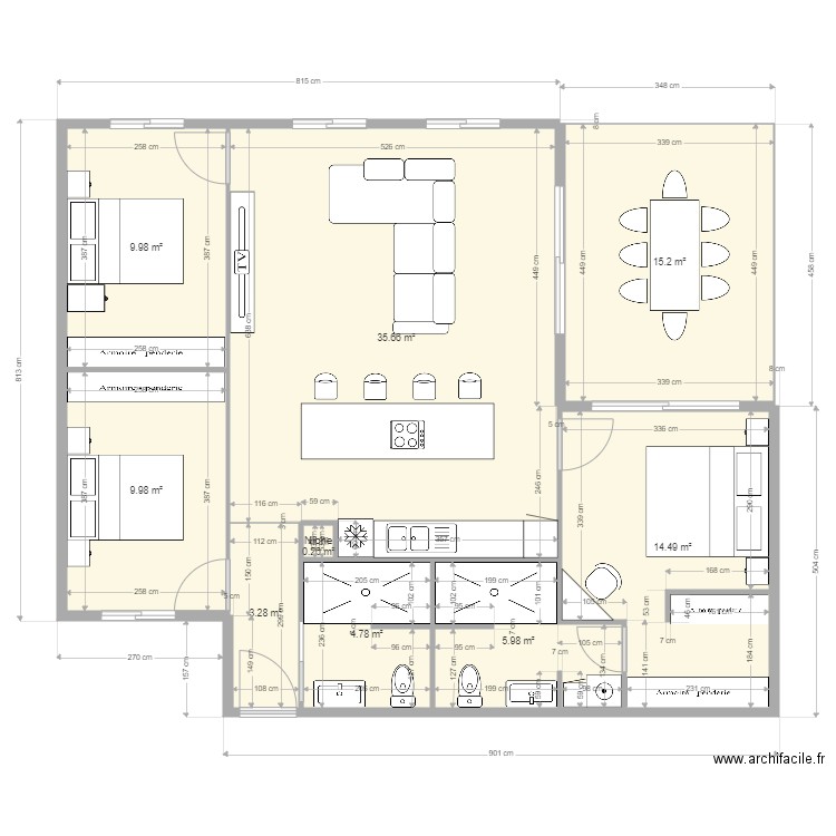 F3A. Plan de 0 pièce et 0 m2