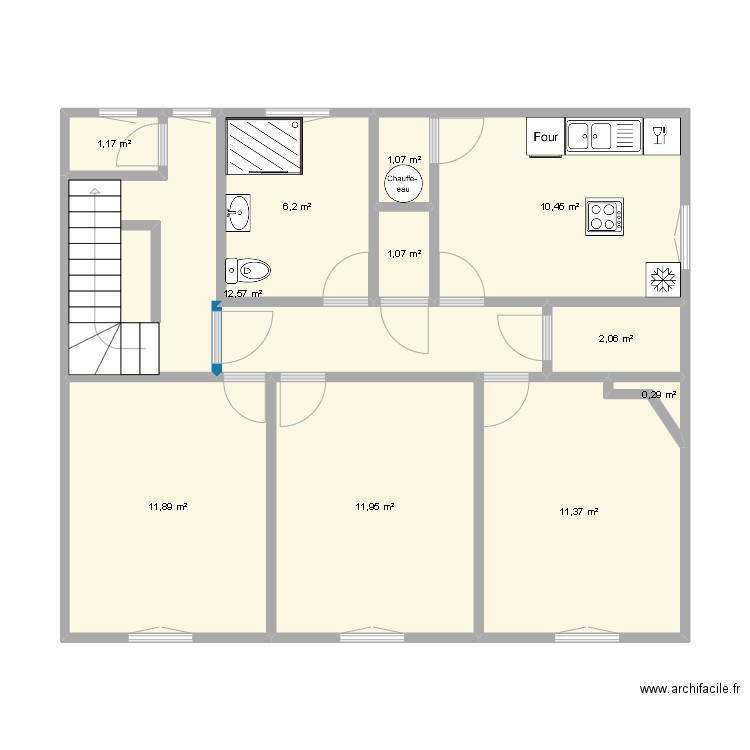 2e etage immeuble. Plan de 0 pièce et 0 m2
