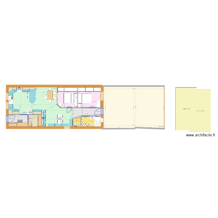 Anc Projet Rogéville05. Plan de 9 pièces et 117 m2