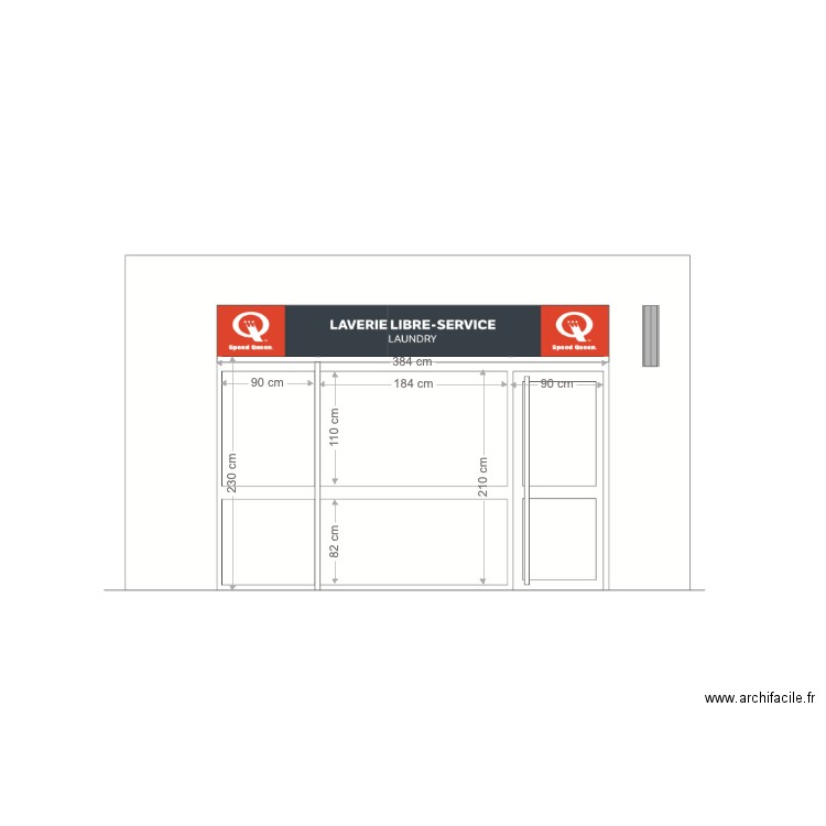 SQ LAVAL Façade. Plan de 0 pièce et 0 m2