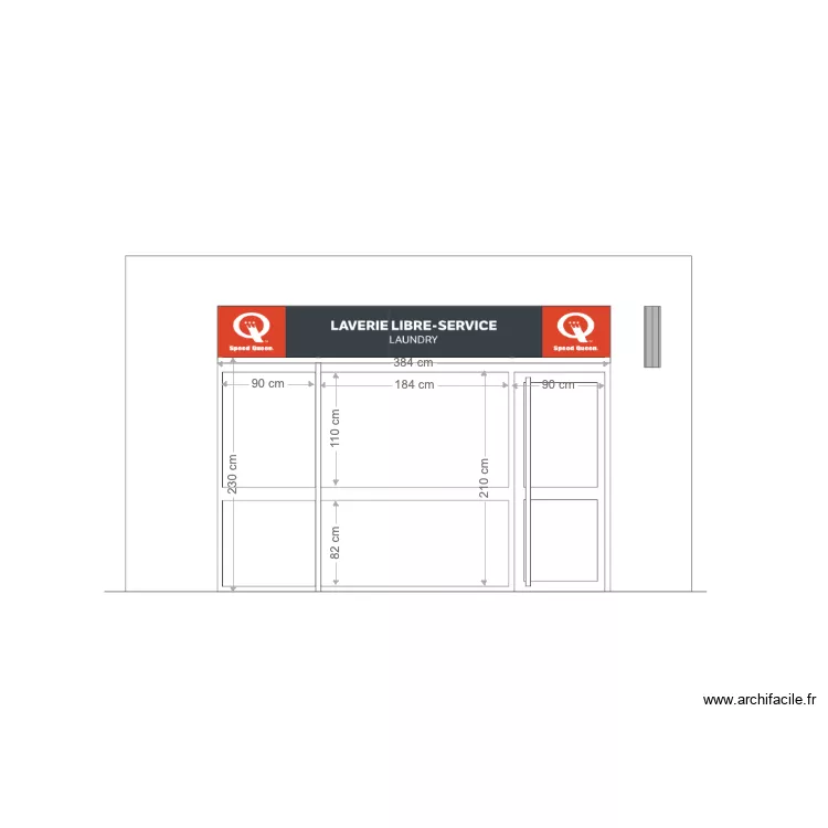 SQ LAVAL Fa&ccedil;ade. Plan de 