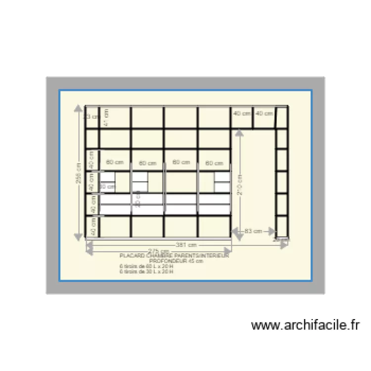 placard chambre parents int&eacute;rieur . Plan de 