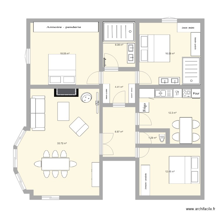 1er etage maison. Plan de 0 pièce et 0 m2