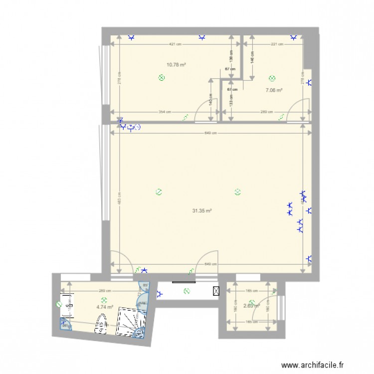 RACB sans meubles. Plan de 0 pièce et 0 m2