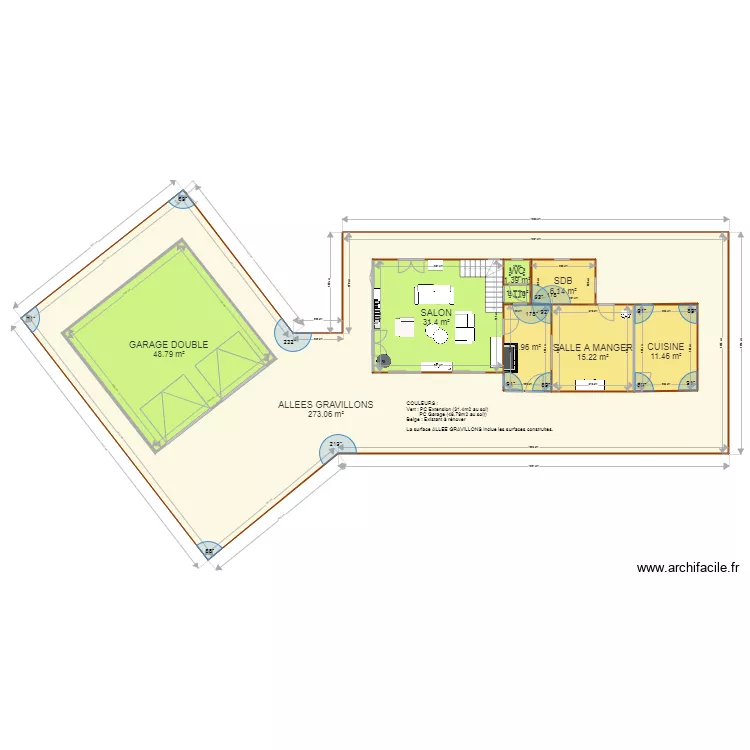 PLAN BATIMENTS SALON CH SDB 1. Plan de 