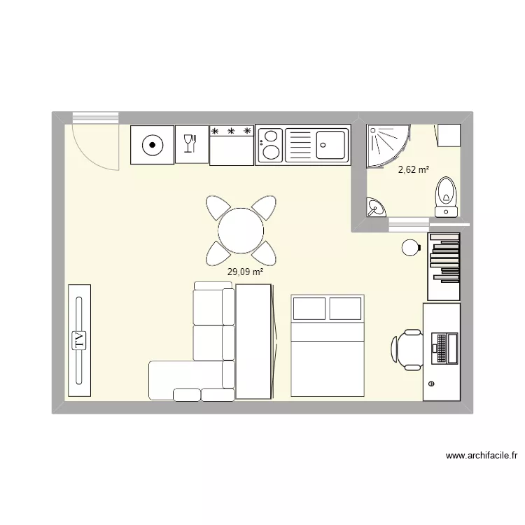 Plan petit appart. Plan de 