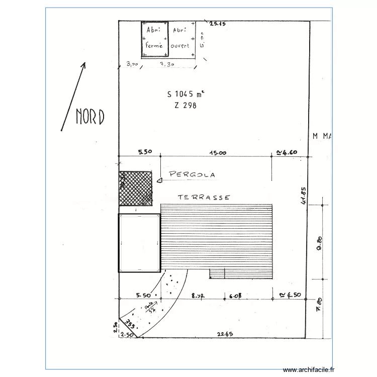 Plan terrain garage. Plan de 