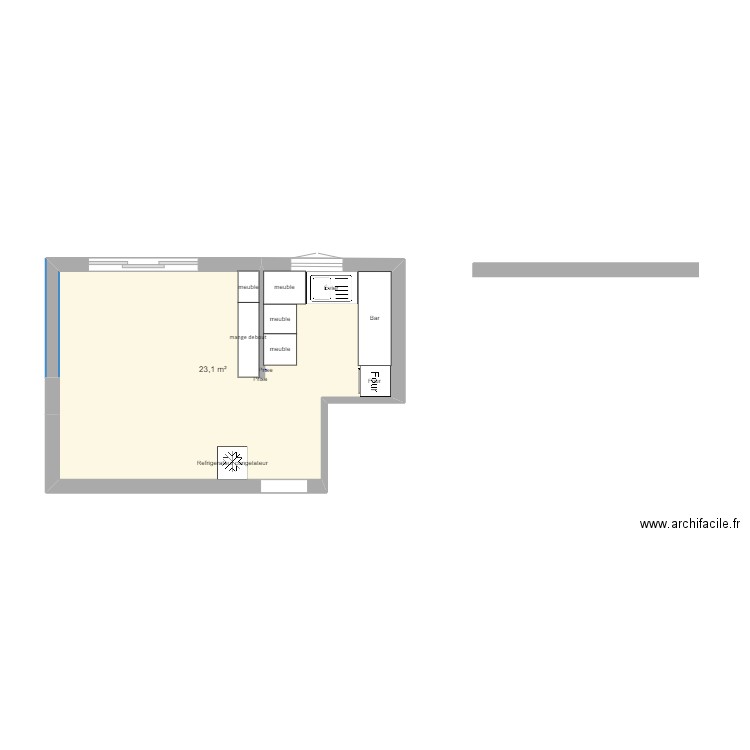 cuisine option 1. Plan de 0 pièce et 0 m2