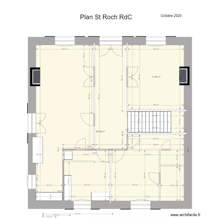St Roch RdC sana meubles. Plan de 