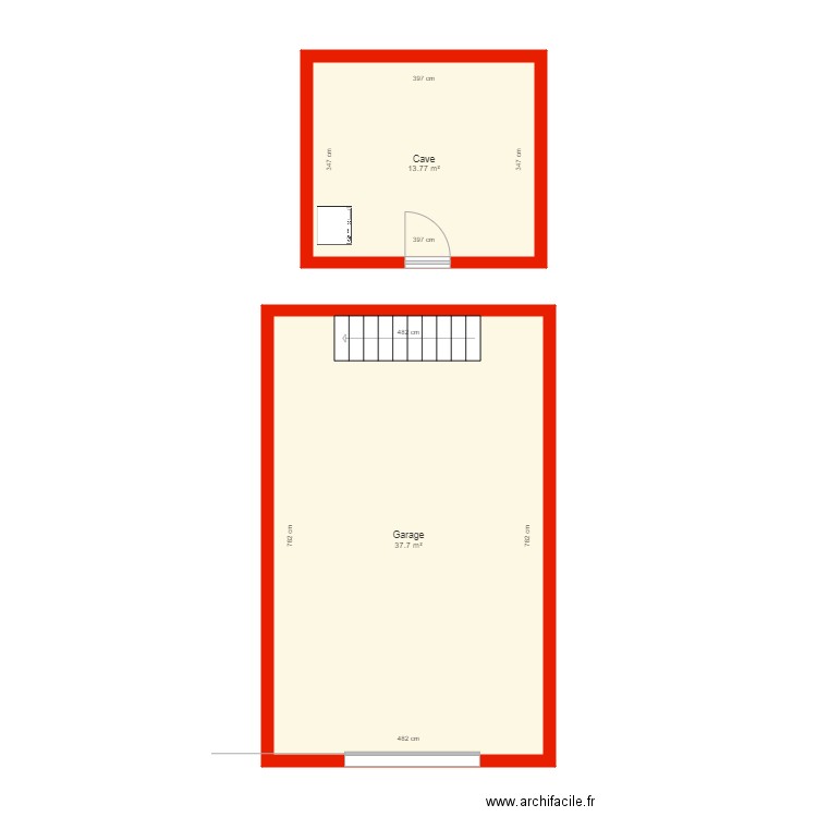 BI 4285 annexes cave garage côté. Plan de 0 pièce et 0 m2