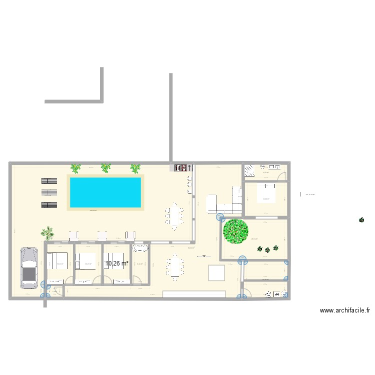 Maison de plage Mimizan V3. Plan de 11 pièces et 333 m2