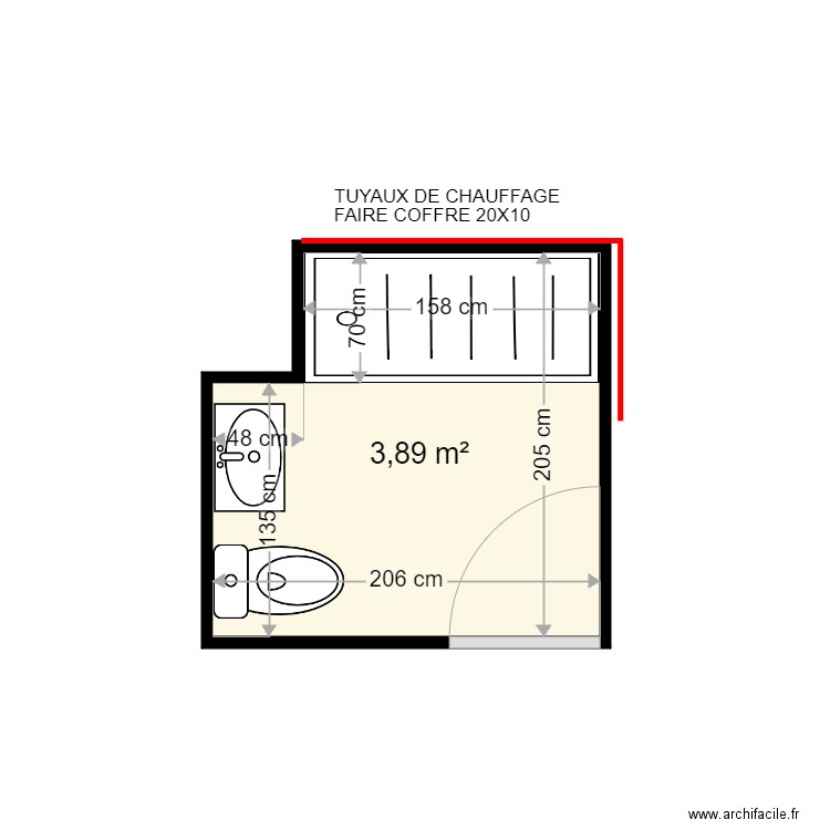 FOURMENT CATHERINE . Plan de 1 pièce et 4 m2