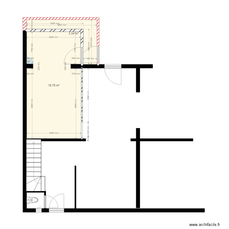 Cuisine Bordeaux état des lieux. Plan de 0 pièce et 0 m2