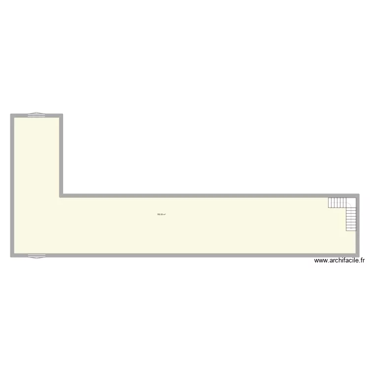 1er &eacute;tage. Plan de 1  et 152 m²