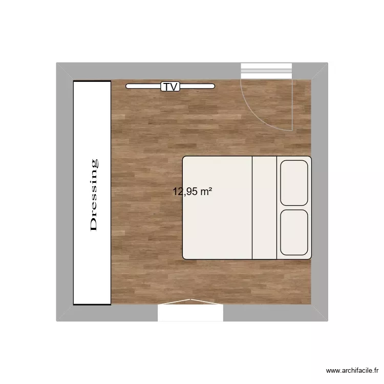 CHAMBRE MELANIE ET PIERRE. Plan de 1 Pièce et 13 m² CHAMBRE MELANIE ET PIERRE. Plan de 1 Pièce et 13 m²