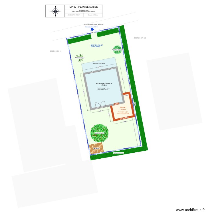 PLAN DE SITUATION. Plan de 3 pièces et 109 m2