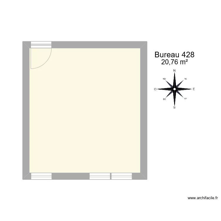 Bureau R 428. Plan de 