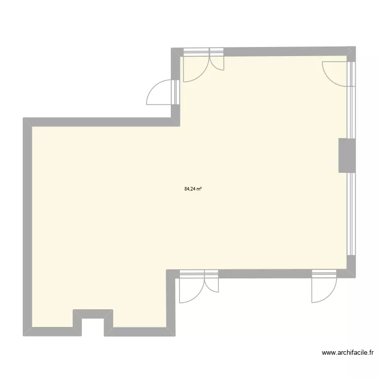 Projet de classe. Plan de 1 Pièce et 84 m² Projet de classe. Plan de 1 Pièce et 84 m²