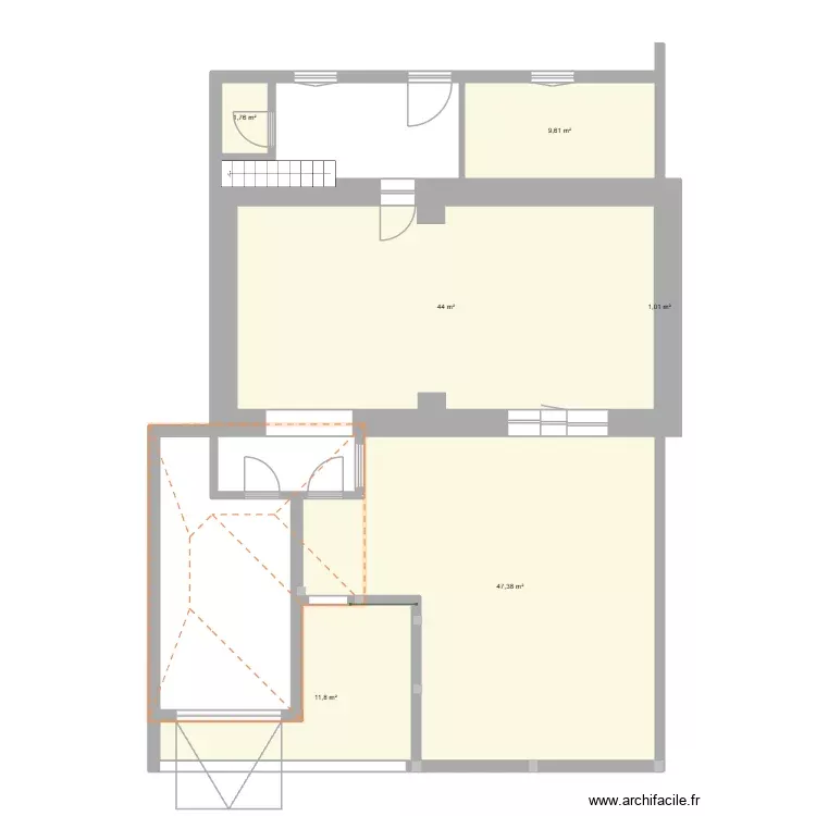 projet n4. Plan de 6 Pièces et 116 m²