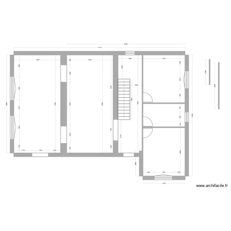 Maison St Romain RDC. Plan de 
