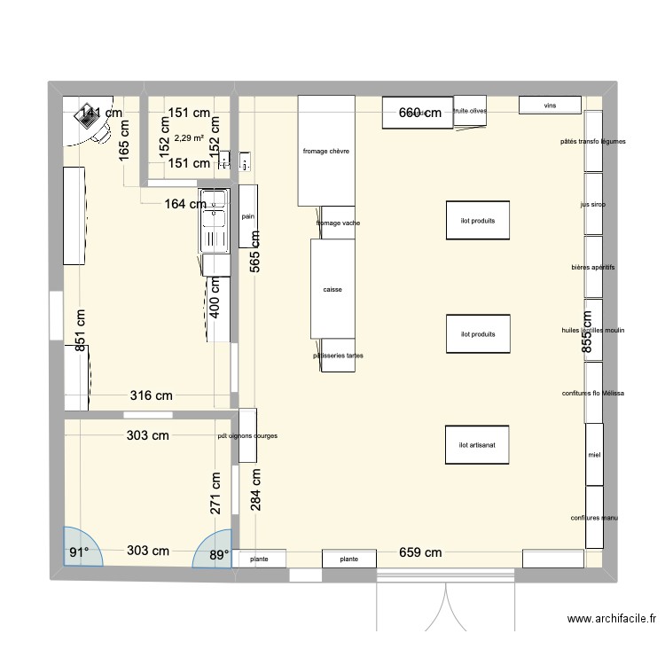 lausete 2. Plan de 2 pièces et 82 m2