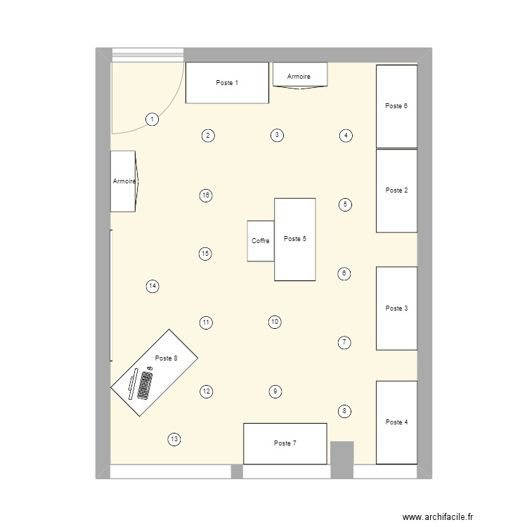 Carte éclairage local. Plan de 0 pièce et 0 m2