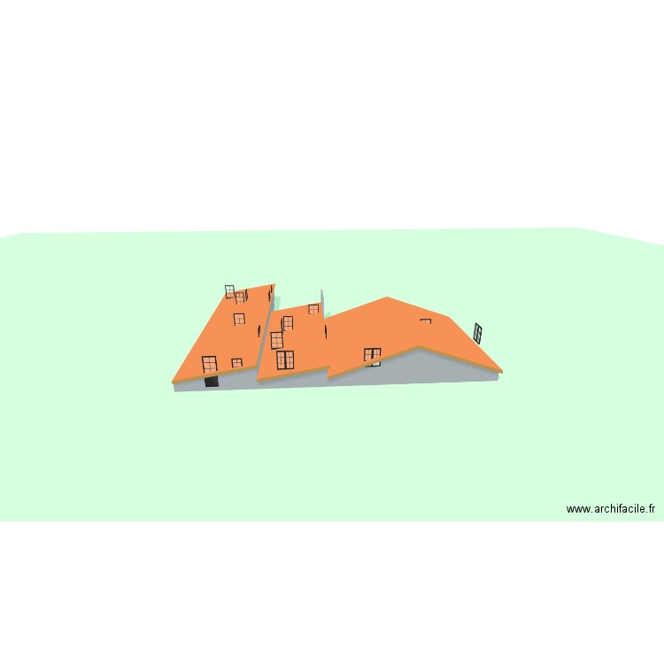 Maison. Plan de 4 pièces et 164 m2