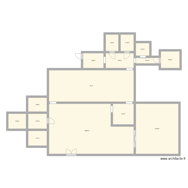 RESTO CHEF DOEUVRE. Plan de 15 pièces et 222 m2