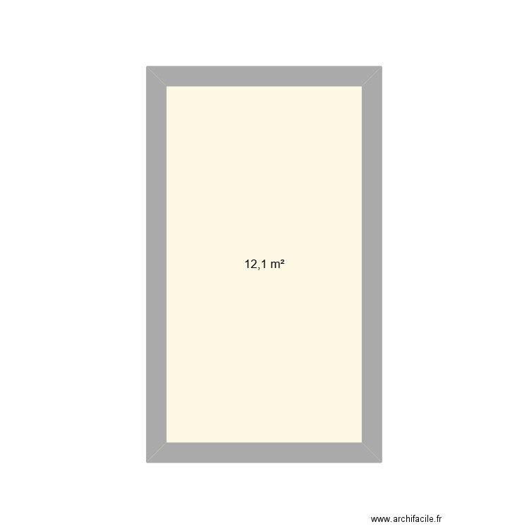 moi. Plan de 1 pièce et 12 m2